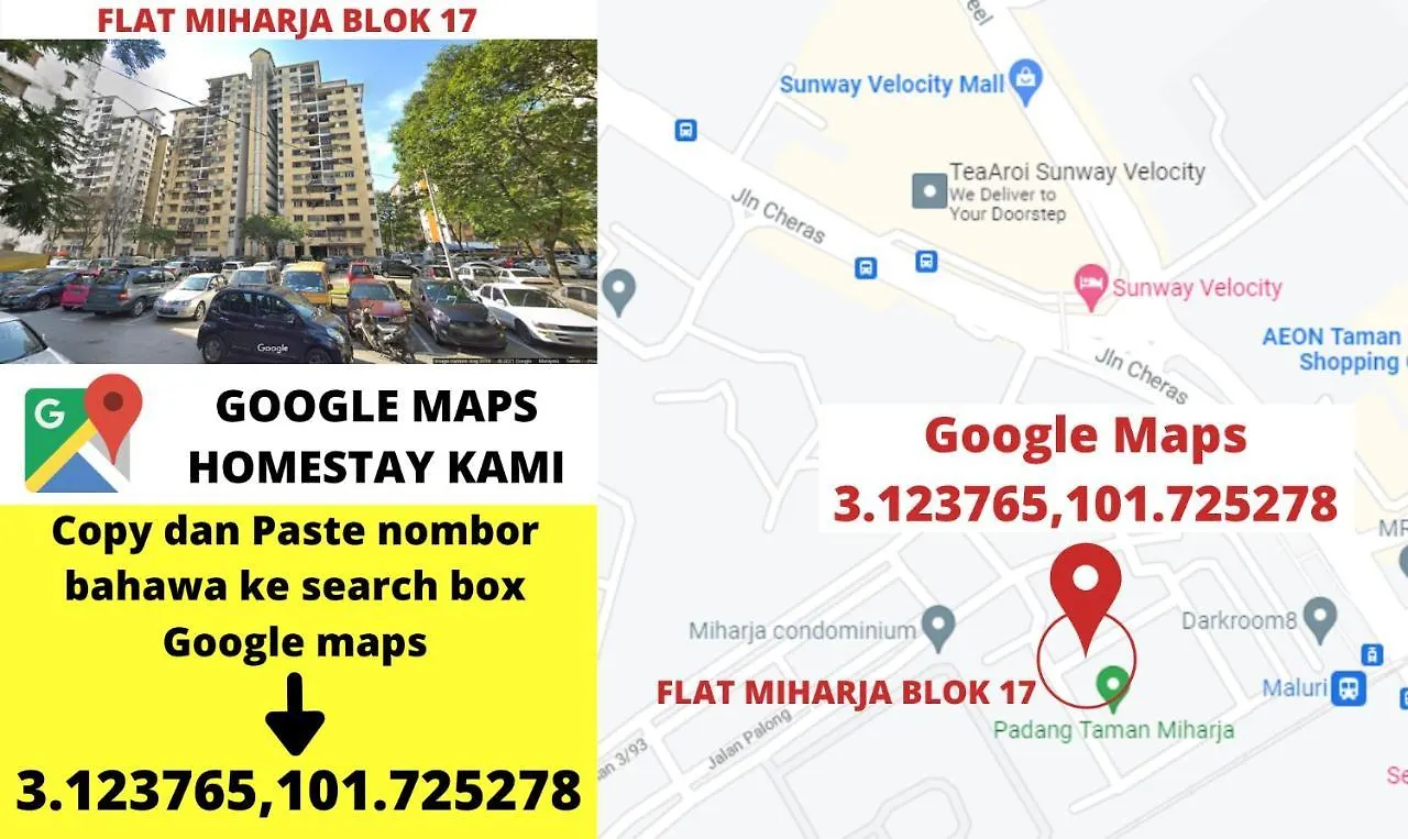 Apartment Budget Kl Maluri Flat Miharja Blok 17 Wifi Free 3Bedroom 2Bathroom Kuala Lumpur